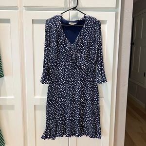 Boden Navy Floral Stretch Jersey Dress, Size 8R